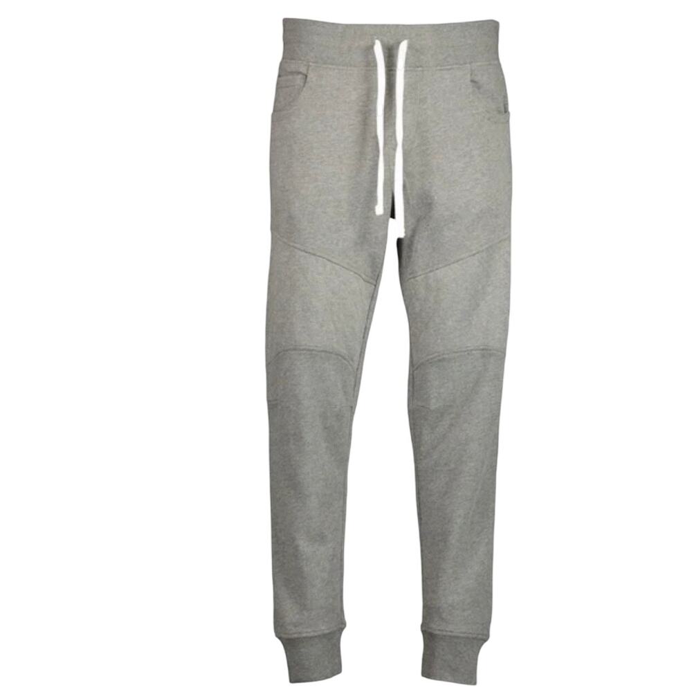 True Religion Quilt Moto Jogger Pants, Heather Gray Sweatpants, Men's XL